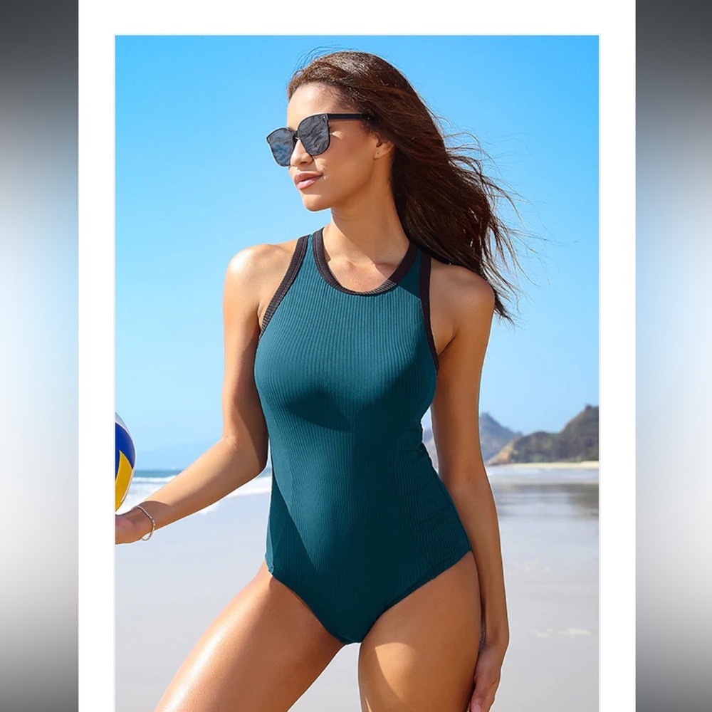 Chic Teal Women's One-Piece Swimsuit